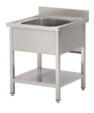 S/Steel Single Bowl Sink With Bottom Shelf