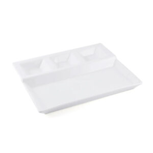 Atlas Burger Plate 27x23 H 2.5 cm White Brand Atlas - Turkey
