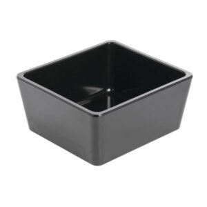 Atlas Square Bowl 24*24 H 10 cm Black MELAMINE Brand:Atlas - Turkey
