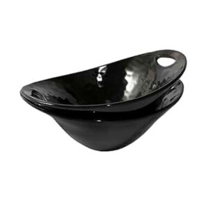 Atlas Elips Bowl 38*30.5 H 13 cm Black MELAMINE Brand:Atlas - Turkey