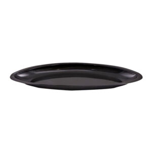 Atlas Oval Buffet Service Plate 35*26 Black MELAMINE Brand:Atlas - Turkey