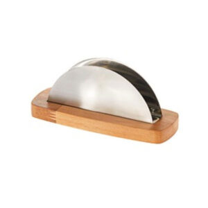 Biradli Steel Napkin Holder w wooden base
