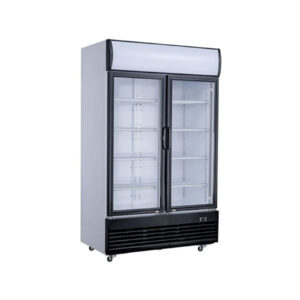 FIRS COOL SHANDONG SC 1000 Elect, 2 Glass Door Upright Chiller + Wheels